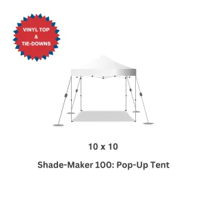 10x10 Premium Pop-Up Tent: The Shade-Maker