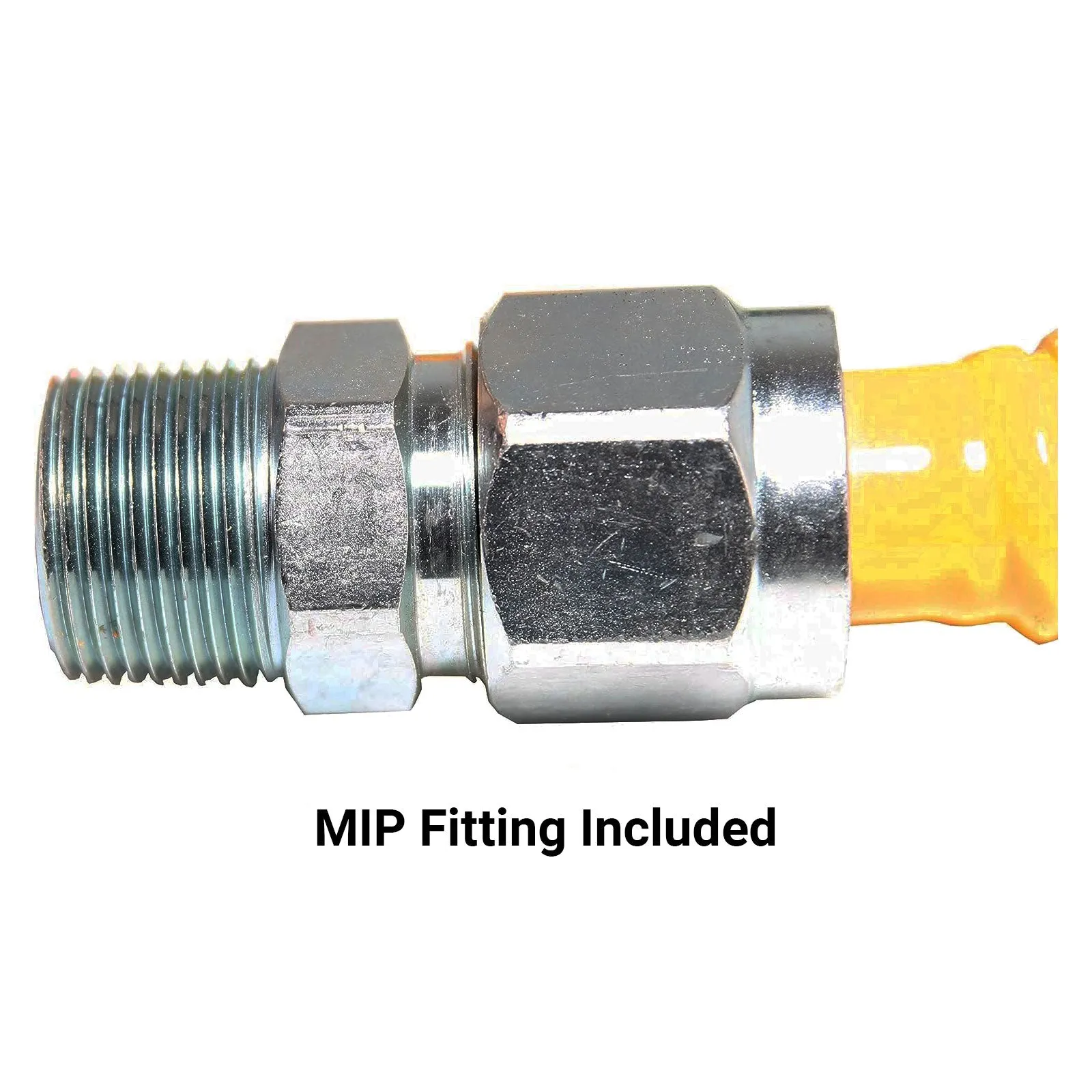 1/2" OD x 48", 1/2" FIP x 1/2" MIP Epoxy Coated Stainless Steel Gas Connector, CSA