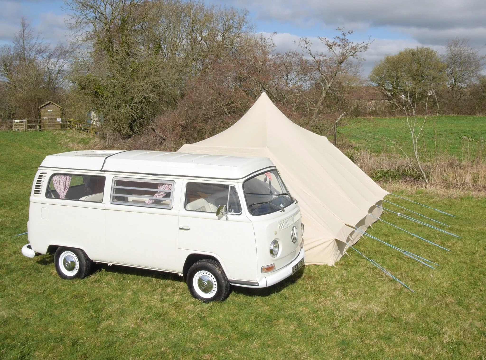 5m x 4m DubPod™ 'Adventurer' 285gsm 100% Natural Canvas | Camper Awning & StoveMate