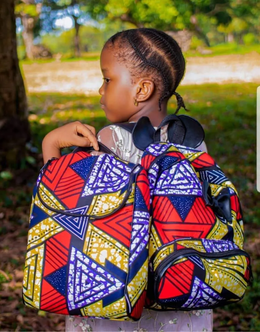 African Print Backpack