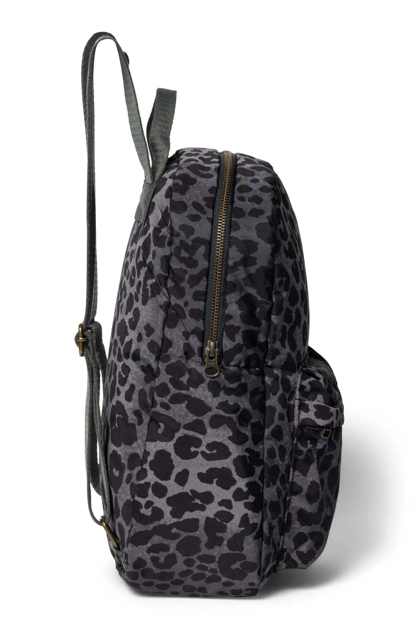 Antra Leopard Puffy Midi Backpack with Front Pocket