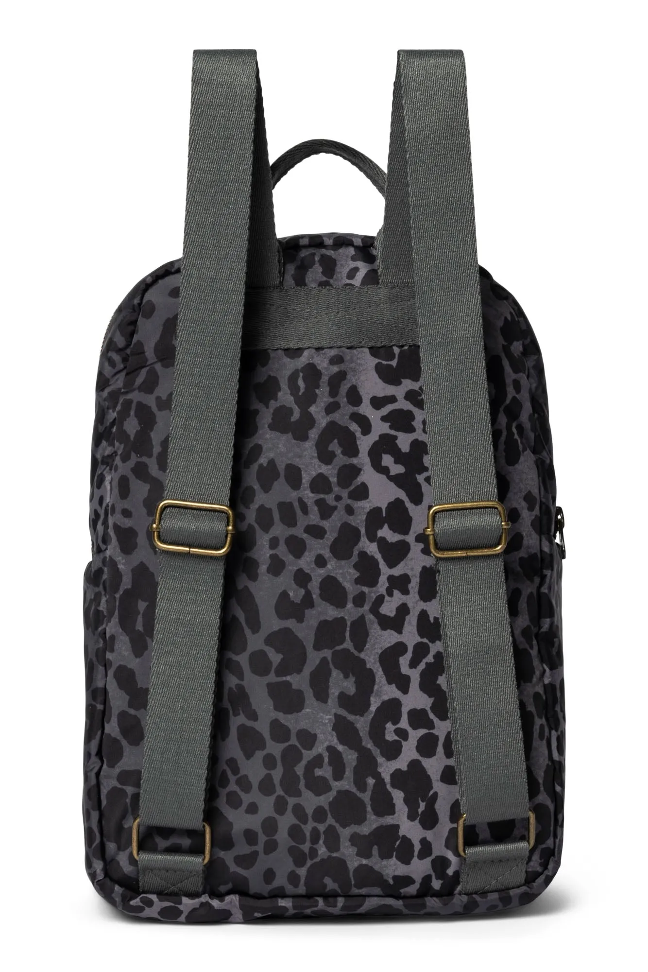 Antra Leopard Puffy Midi Backpack with Front Pocket