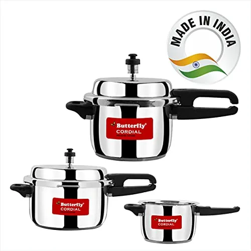 Butterfly Cordial 2L, 3L & 5L Stainless Steel Outer Lid Pressure Cooker