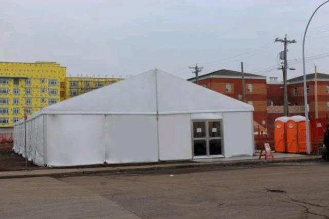 Clearspan Tent, 12M X 55M Plain Walls