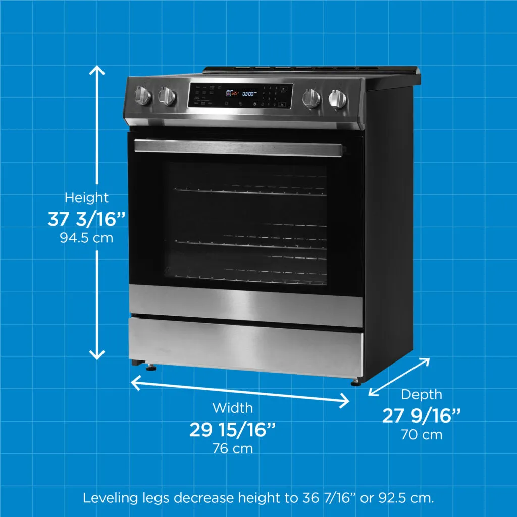 Danby DIRC300BSSC 30” Slide in Induction Range with LED Touch Control in Stainless Steel