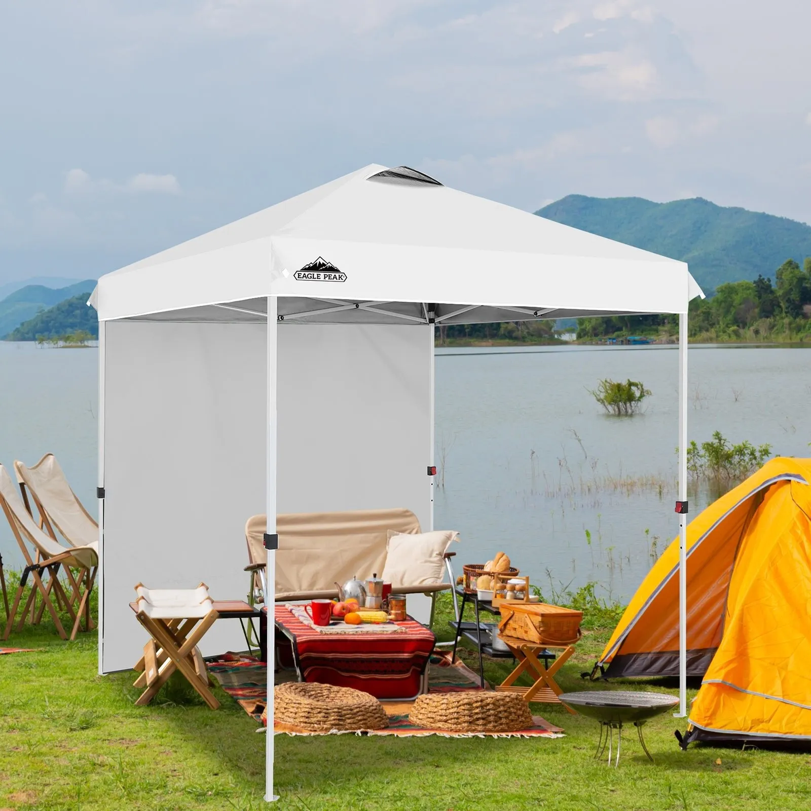 EAGLE PEAK 6.6x6.6 Pop Up Canopy Tent with Removable Sidewall