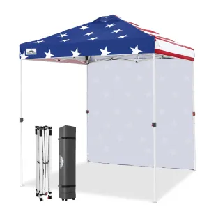 EAGLE PEAK 6.6x6.6 Pop Up Canopy Tent with Removable Sidewall