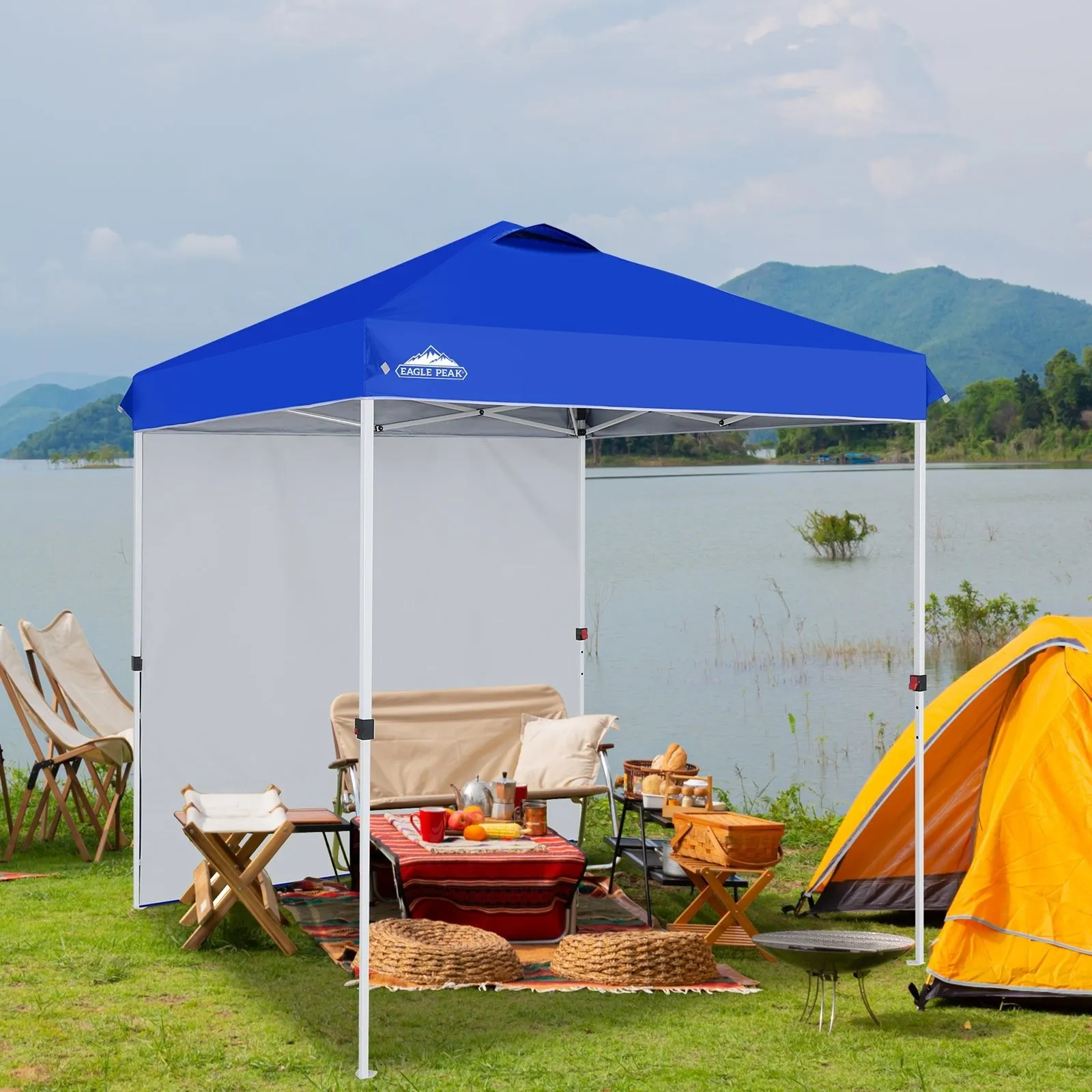 EAGLE PEAK 6.6x6.6 Pop Up Canopy Tent with Removable Sidewall