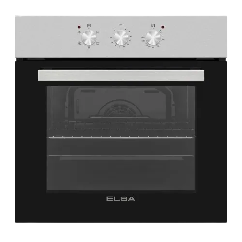 ELBA 60CM MULTIFUNCTION ELECTRIC OVEN WITH  BLACK GLASS FINISH -  04/T60-3