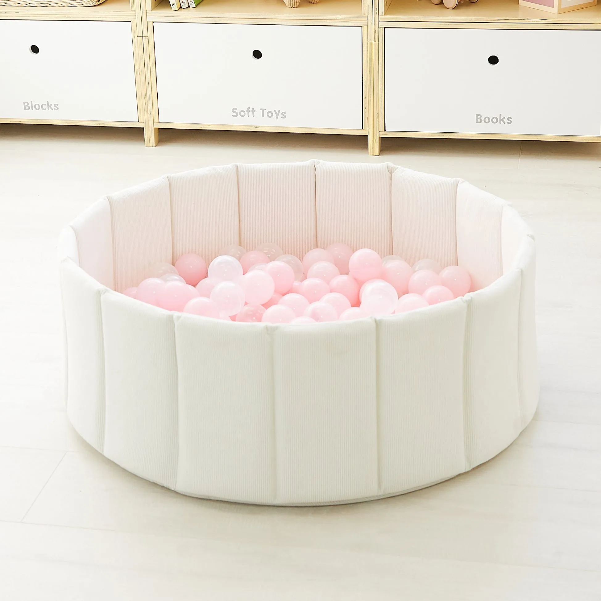 Foldable Corduroy Ball Pit with 200 Balls