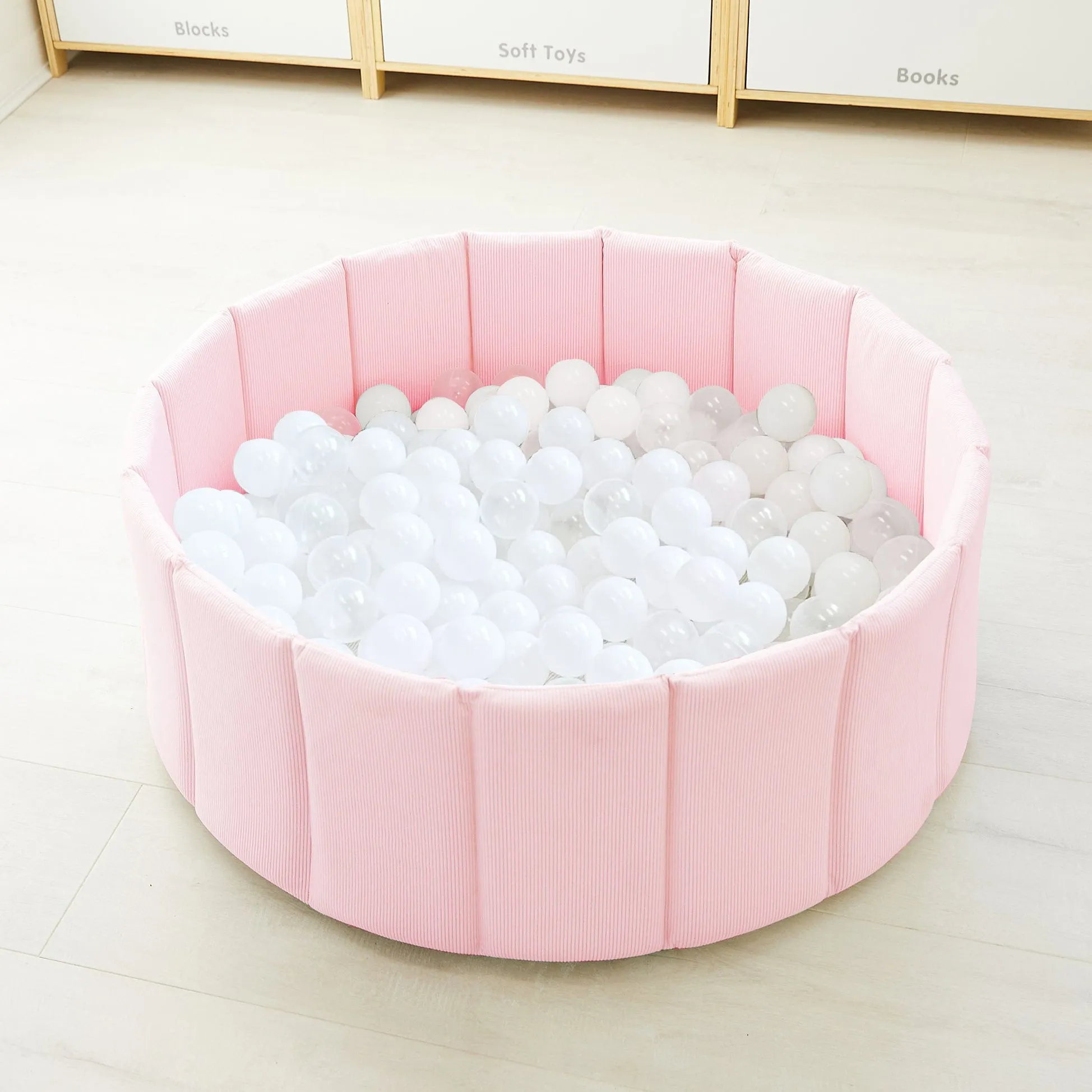 Foldable Corduroy Ball Pit with 200 Balls