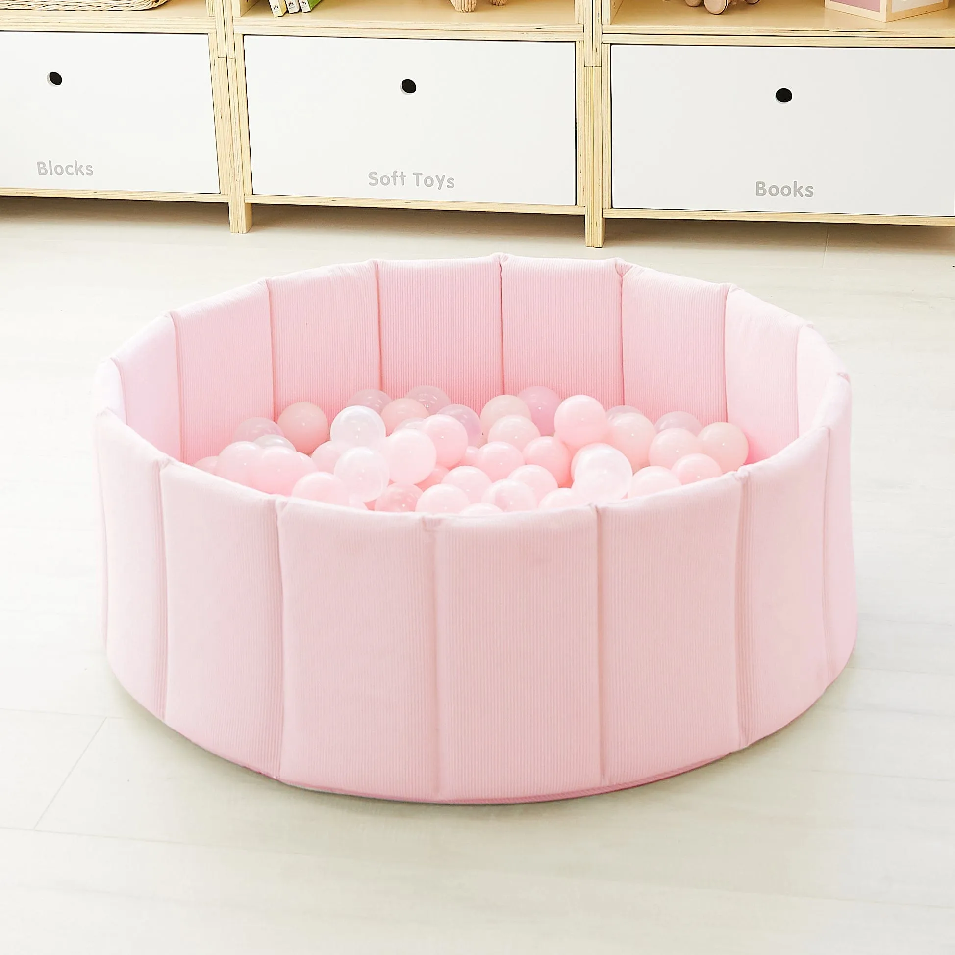 Foldable Corduroy Ball Pit with 200 Balls