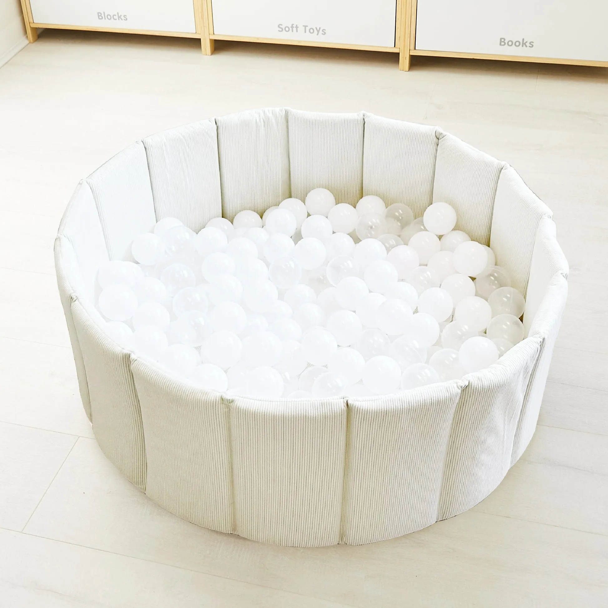 Foldable Corduroy Ball Pit with 200 Balls