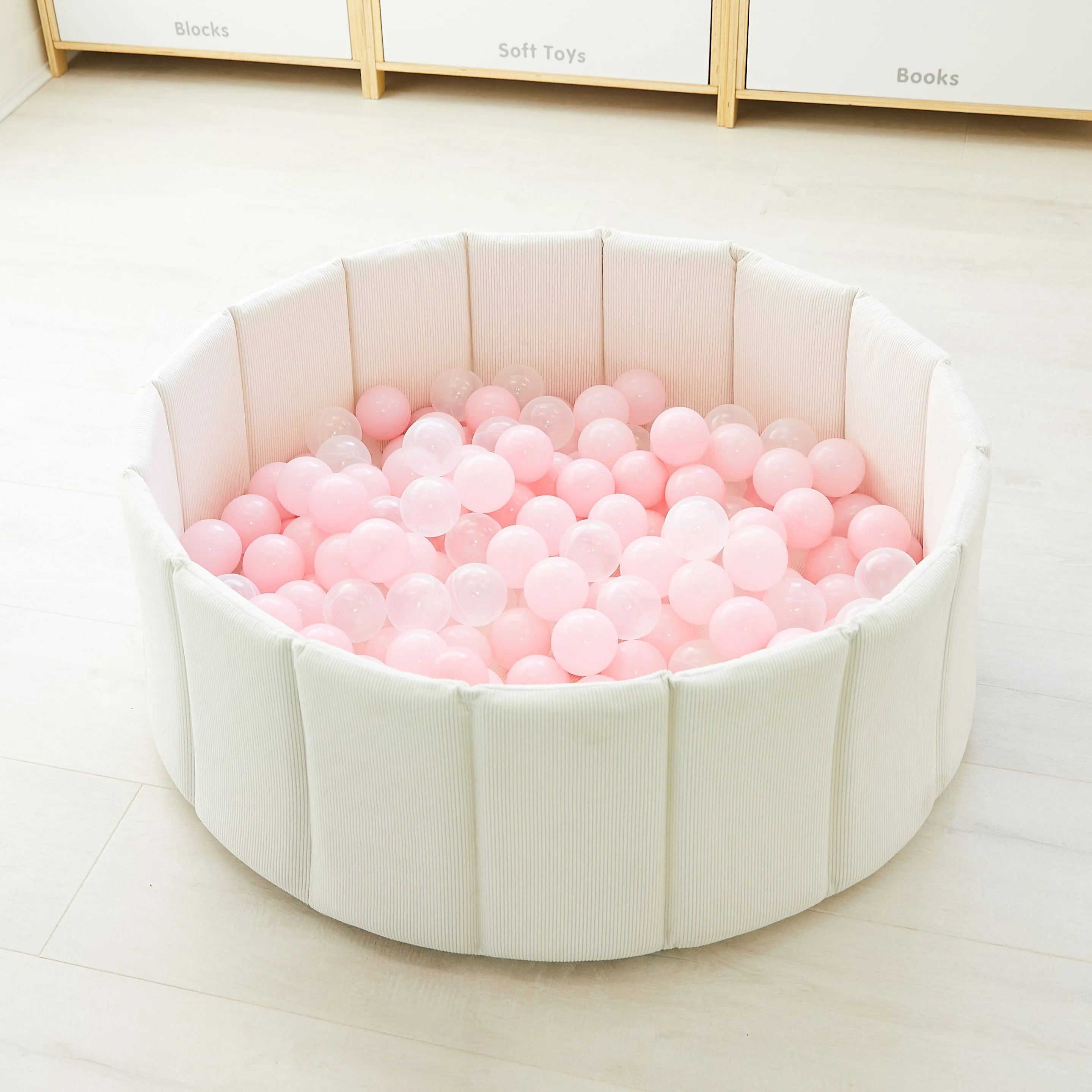 Foldable Corduroy Ball Pit with 200 Balls