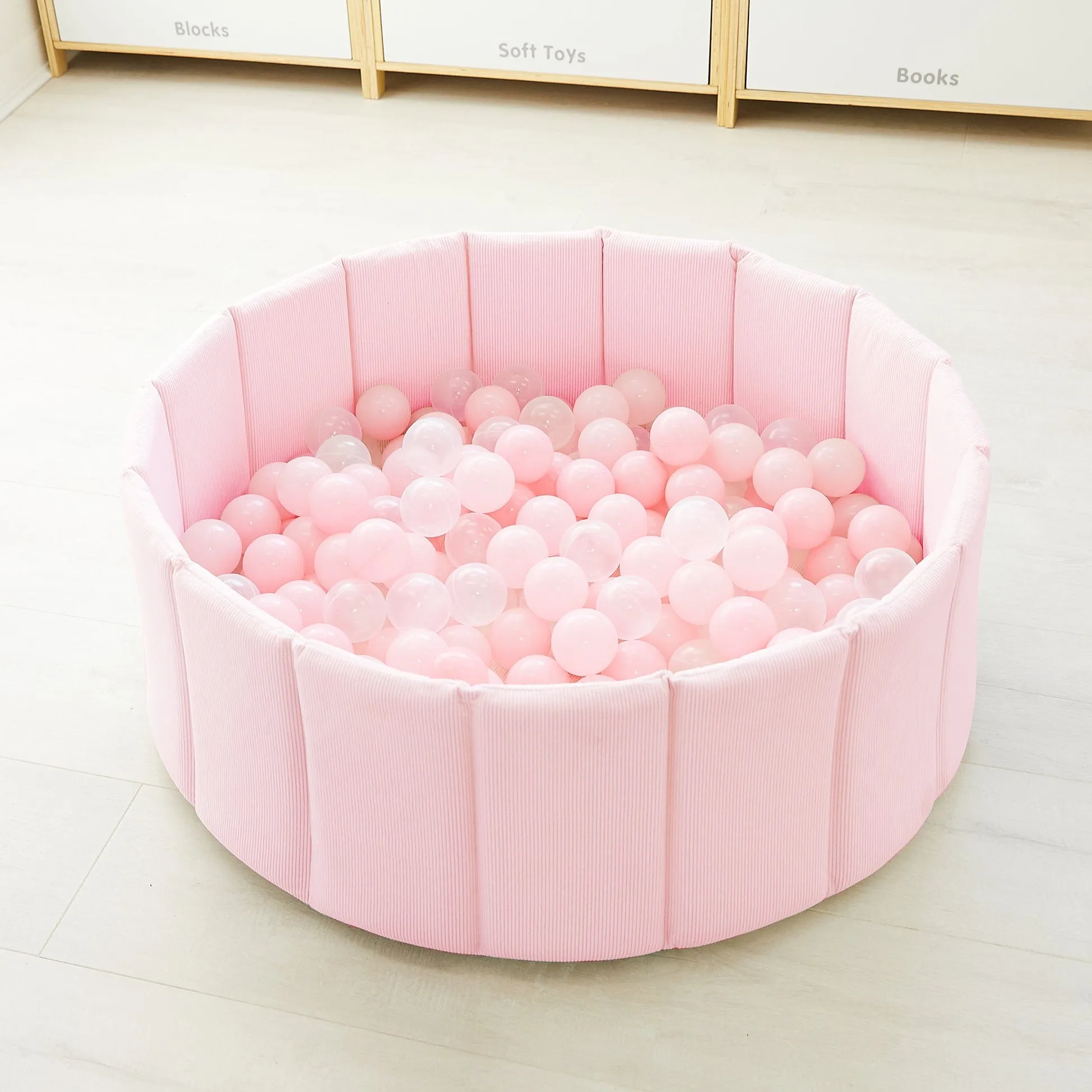 Foldable Corduroy Ball Pit with 200 Balls