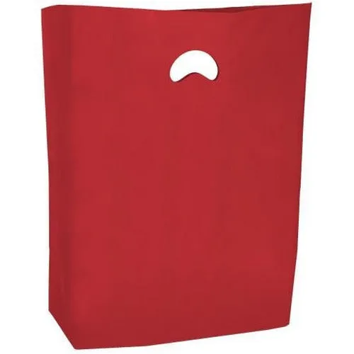 HDPE Blend Colored Merchandise Shopping Bags - 13" x 3" x 21" - (Red)