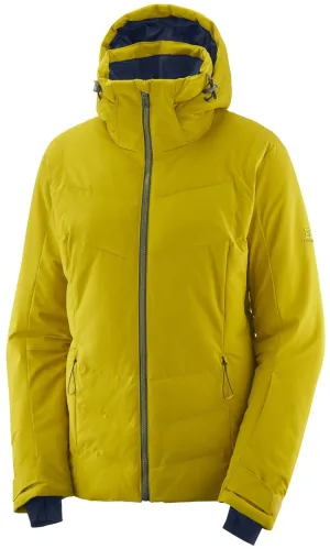 Salomon Ski Clothing Womens Icepuff Ski Jacket Golden Palm