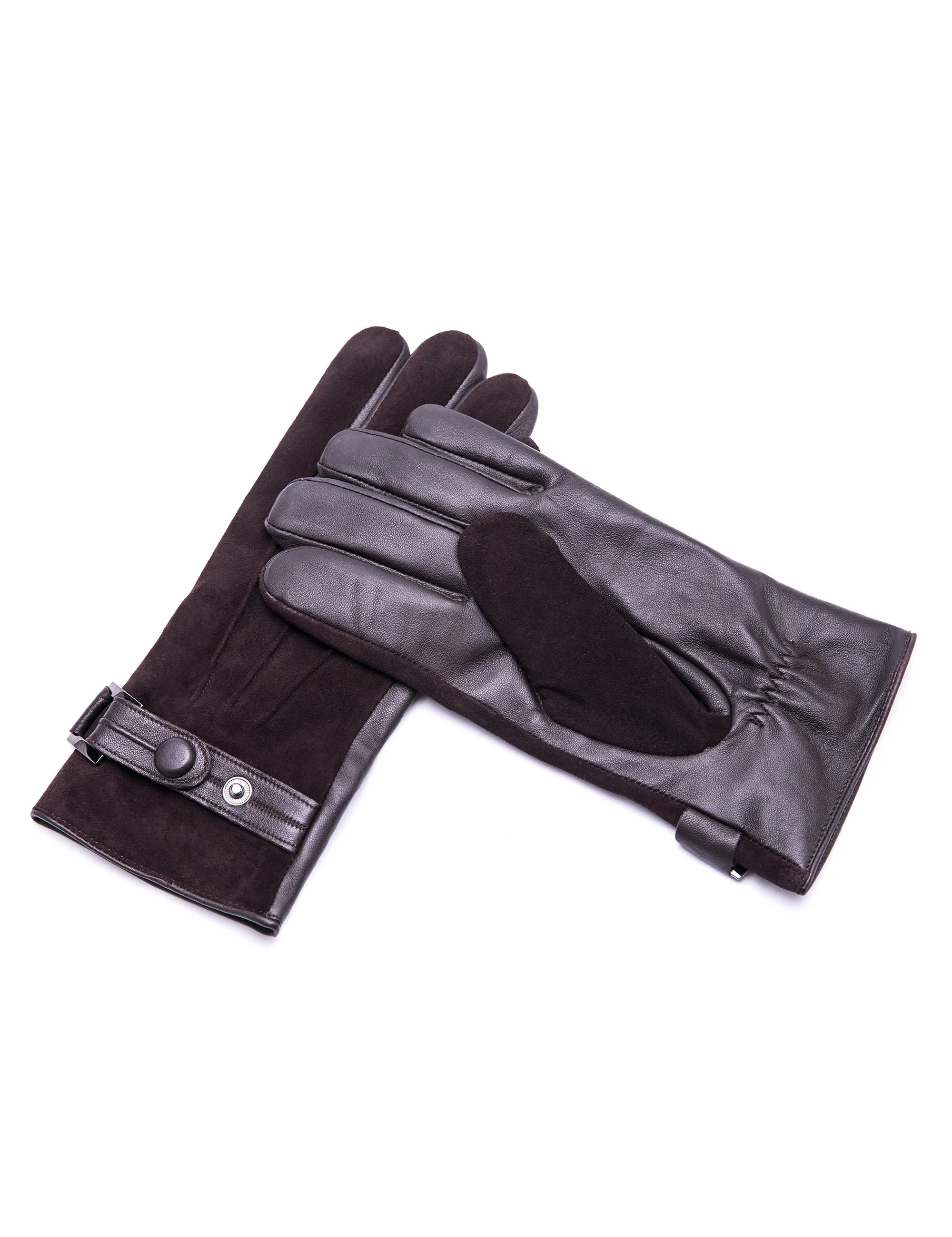 YISEVEN Men's Touchscreen Sheepskin  Leather Gloves